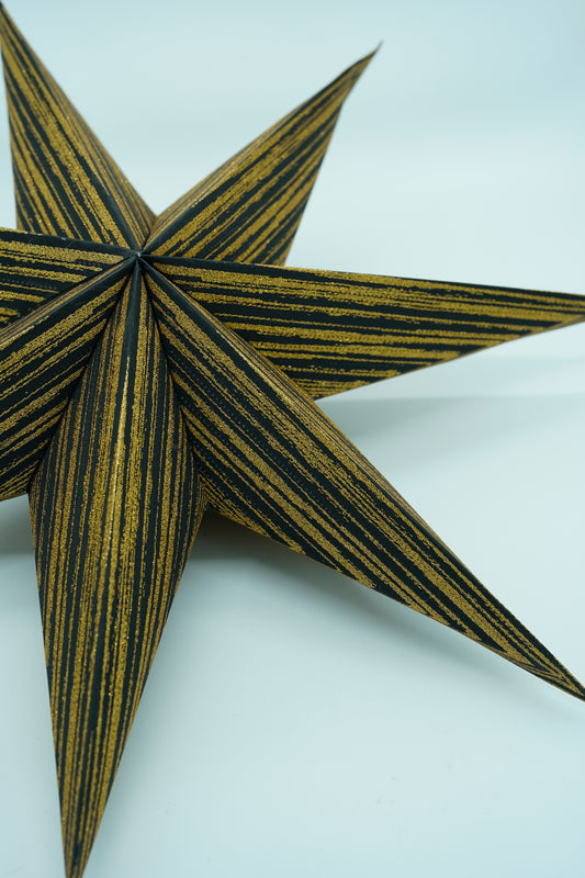 Weihnachtsstern schwarz/gold